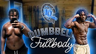 10 Minute Dumbbell Workout *FULLBODY* (FAT BURNER)