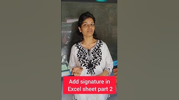 Add signature in Excel sheet part 2 🧾🔥🧾#excel_vali #anjnicomputereducation #excelsolutions
