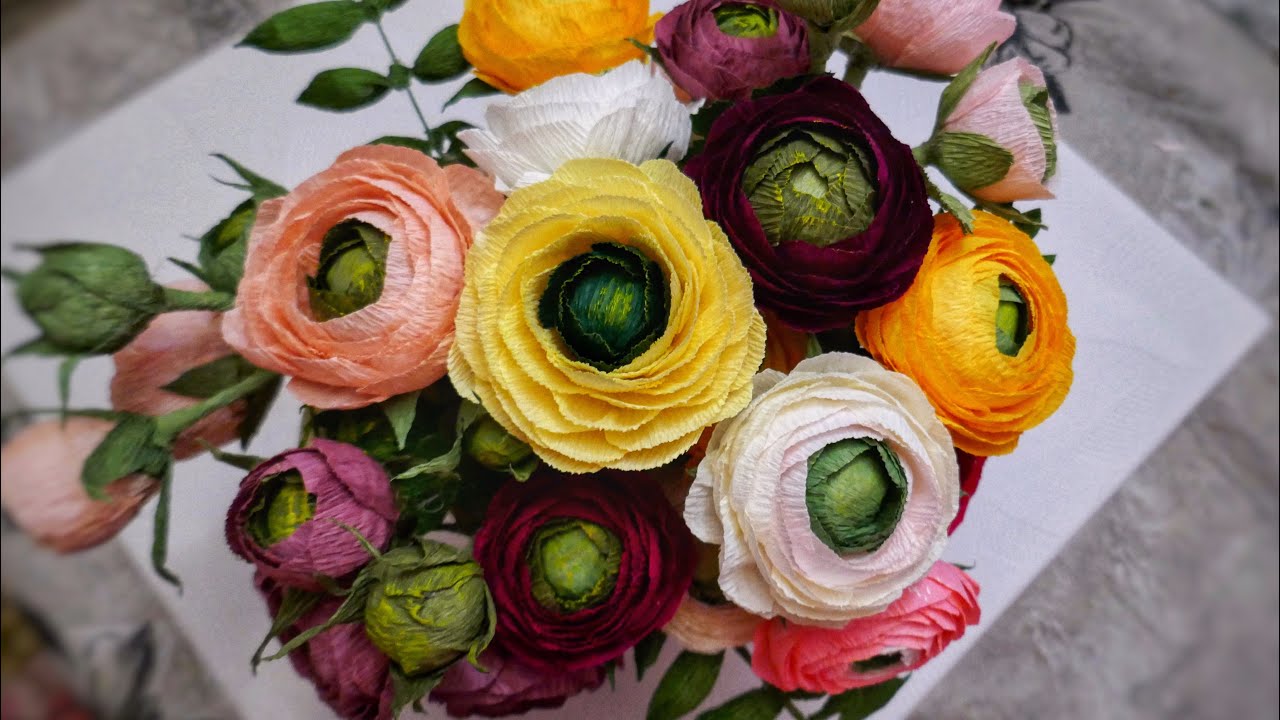 Diy Ranunculus DIY Ranunculus from Paper | a Bouquet of Ranunculus - YouTube