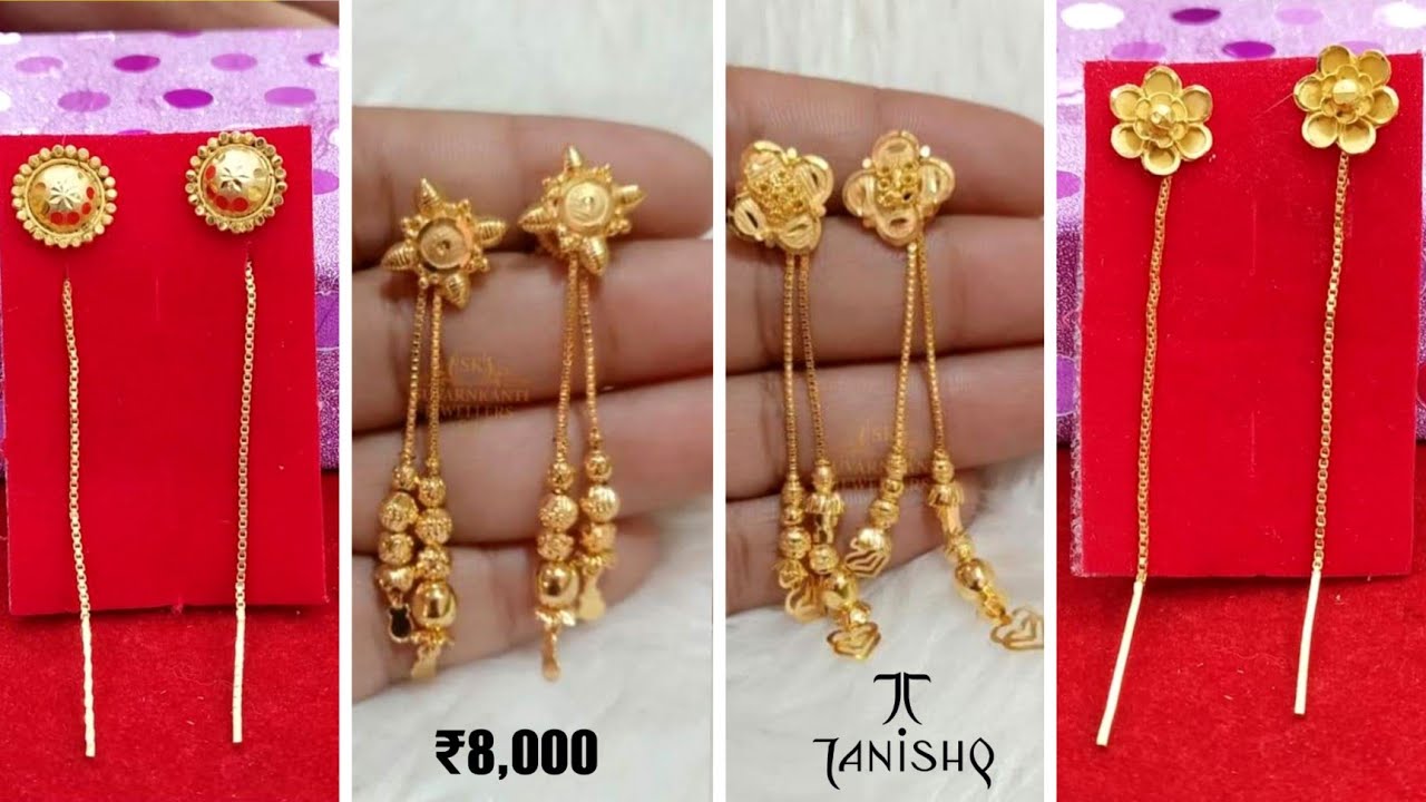 Buy quality 22K Gold Long Sui Dhaga Earrings MGA - BTG0354 in Amreli