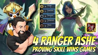 4 Ranger Ashe - Proving Skill Wins Games | TFT Reckoning | Teamfight Tactics