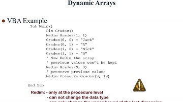 VB.NET and VBA Programming: Array (VBA and VB.NET) and List (VB.NET)