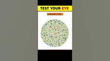 Test Your Eyes Health ➡️ 1 || Colour Blindness Test #eyetest #braintest #ytshort