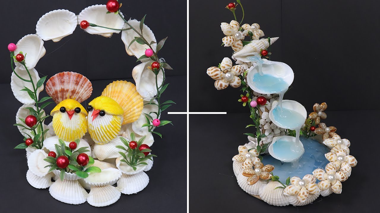 10 Seashell showpiece idea | Home decorating ideas with Seashell - YouTube