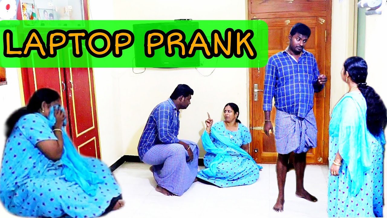 Laptop Prank | கௌரி ரொம்ப அழுதுட்டா...Sorry Nanba... திட்டாதீங்க.. Please.. @KarthikGowri