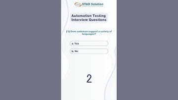 Automation Testing Interview Questions with Answers for Fresher | STAD Solution
