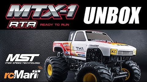 MST MTX-1 1/10 2WD RTR Monster Truck w/ TH1 White Body 2.4GHz Radio Unbox! #531602W