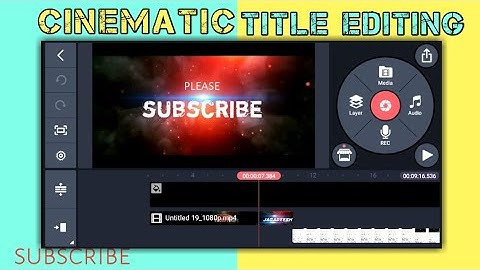 How To Make A Cinematic Intro In Kinemaster | Kinemaster cinematic title intro making tutorial