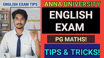 ENGLISH High Marks Strategy Tips & Tricks🔥| Engineering Maths Papers| Anna University| English|R2025
