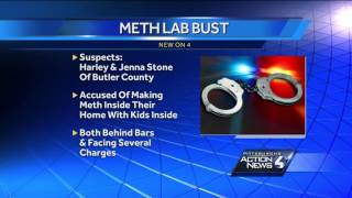 2 arrested in meth lab bust, accused of making drug with children around