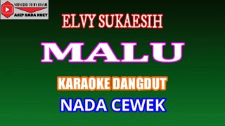 KARAOKE DANGDUT MALU - ELVY SUKAESIH (COVER) NADA CEWEK C mayor