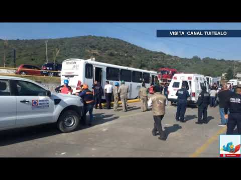 Accidente en la carretera Tula-Tepeji deja 24 heridos