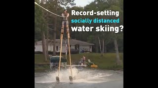 When you want to water ski but maintain social distance