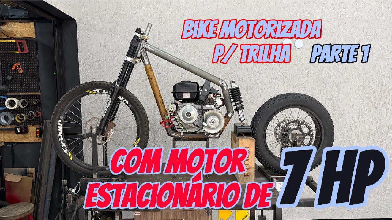 Bike Motorizada de Trilha com Motor estacionario de 7 HP