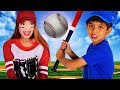 Joseph Teaches Auntie How to Play Baseball!