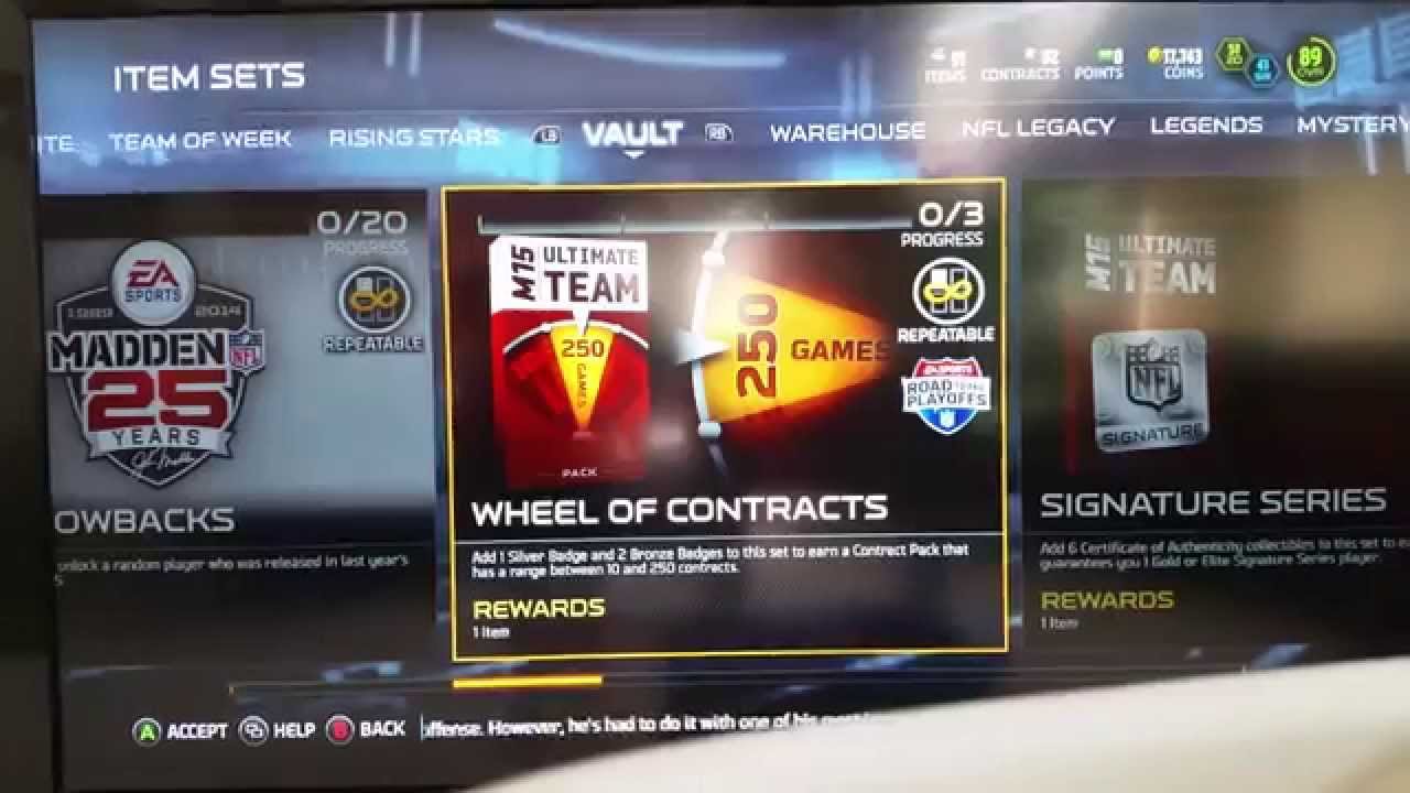 Madden 15 - Wheel of Contracts Pack!