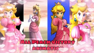 Evolution Of All Princess Peach Victory Animations Super Smash Bros 2001-2018