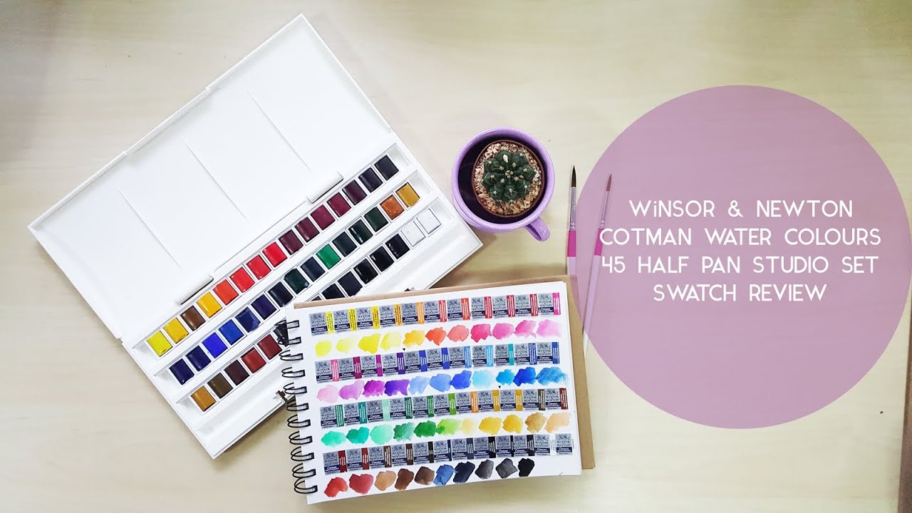 w nsor newton cotman water colours half pan studio set 45