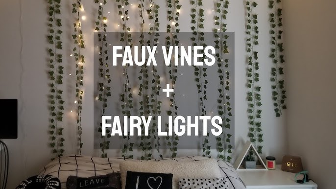 Waipfaru 10Pcs 69FT Fake Vines for Bedroom with 66FT Lights and 3D  Butterfly, Fake Ivy Vines for Room Decor, Artificial Ivy Garland with  Greenery