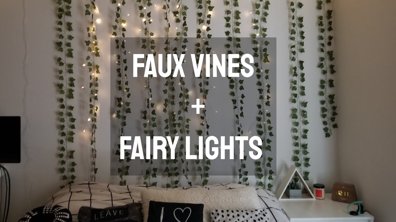Easy DIY Faux Vines & Fairy Lights