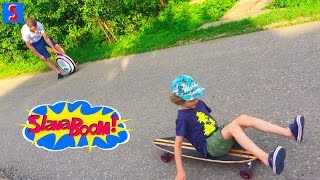 Учимся кататься на моноколесе NineBot One и скейте рыбке Penny! Учимся кататься на моноколесе NineBot One и скейте рыбке Penny!