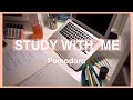 STUDY KOREAN WITH ME - 2hrs POMODORO (late night study with me, bgm music and rain sounds)