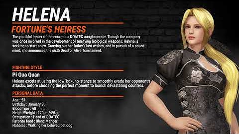 Dead or Alive 6 - Helena (Profile)