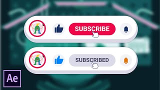 How to animate Like And Subscribe button in After Effects Tutorial Update