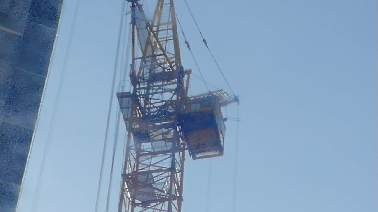 демонтаж башенного крана кб 405 - YouTube