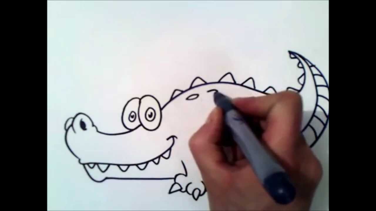 Como Desenhar a Ilustração Passo a Passo Do Desenho Do Crocodilo