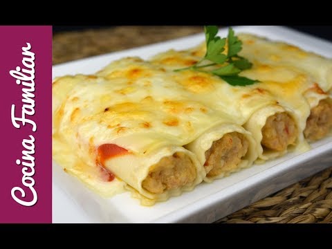 Receta para hacer canelones de pollo By #JavierRomero