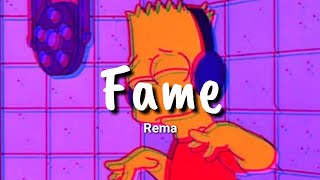 Rema - Fame (Lyrics) Resimi
