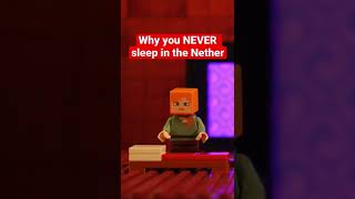 Why you NEVER Sleep in the Nether - LEGO Minecraft Edition