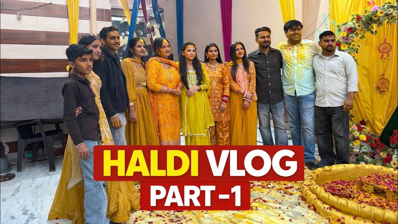 Haldi vlog aaj tha haldi day aur humne kiya bohot jyada enjoy 😍😱🥳🥰#viral #vlog #youtuber #newvideo 