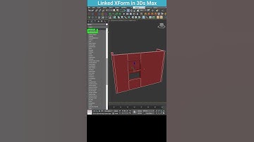 Using Linked XForm in 3ds Max to Link Window Movement with Wall Opening #shorts #3dsmax #LinkedXForm
