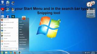 Tutorial - How to take Screen Shot on Windows 7 using Snipping Tool (also Works for Vista)