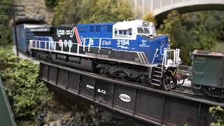 Full Day Of Railroading: The Next Day Part 6. A realistic HO scale train club layout.