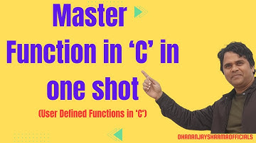Function in c in one shot | Mastering C Functions: A Comprehensive Guide for Beginners