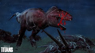 Solo Tyrannotitan Hunting Compilation And Build - Path Of Titans