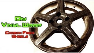 DIY Vinyl Wrapping ★ How to Carbon Fiber Car Wheels / Rims ★