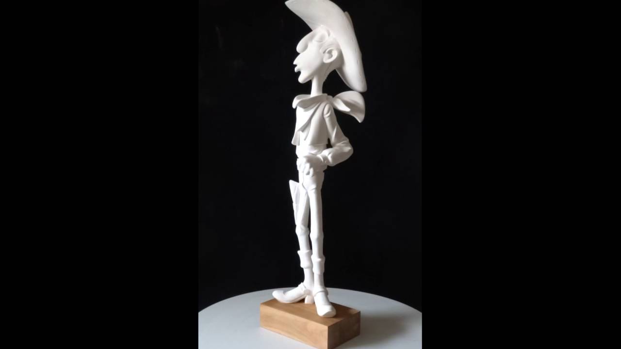 Figurine Vintage Lucky Luke Bonux 1973 - "Employé Du Télégraphe" Couleur Orange - Occasion