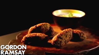 Chickpea, Cumin & Spinach Koftas with a Tahini Dressing | Gordon Ramsay