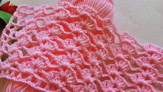 Only 1 Row Very Stylish and Simple Crochet Blouse , Shawl Pattern Step by Step Tutorial ⚡️♥️