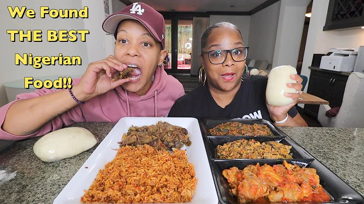 ENJOYING EATING AFRICAN FOOD FOR THE FIRST TIME (JOLLOF RICE, FUFU, EGUSI, EFO RIRO, PEPPERED GOAT)