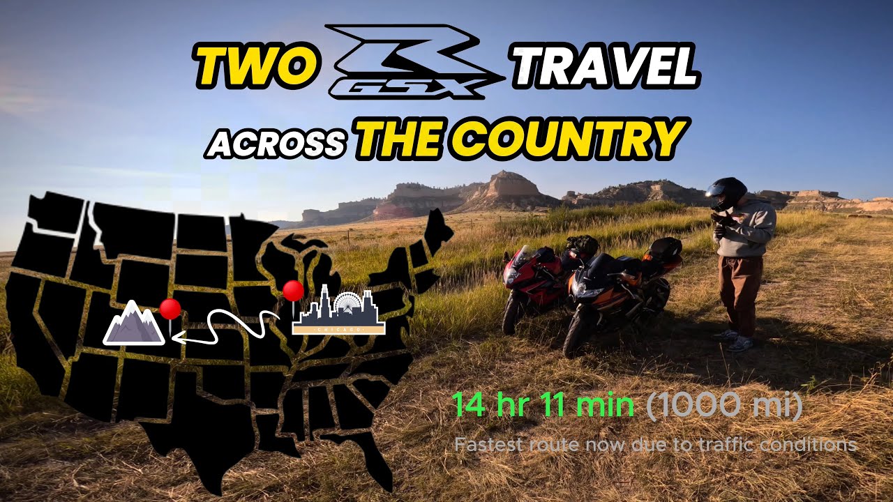 1000 Miles Across USA On Sport Bikes | Chicago to Colorado [4K]