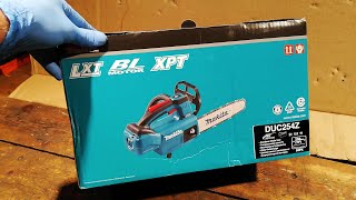 Makita DUC254Z 18V Battery Chainsaw UNBOXING and ASSEMBLY
