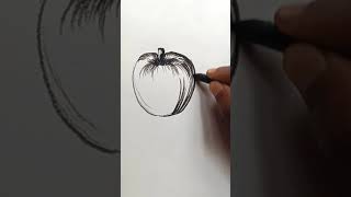 How to draw charcoal apple within 5 mins