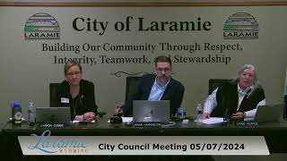 May 7th, 2024, Laramie, Wyoming  City Government Live Stream