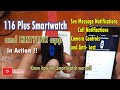 116 Plus smartwatch and HRYFine app DEMO -Message, Call Notifications, see it in Action!!