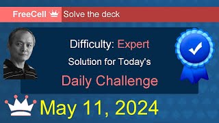 Microsoft Solitaire Collection: FreeCell - Expert - May 11, 2024 screenshot 4